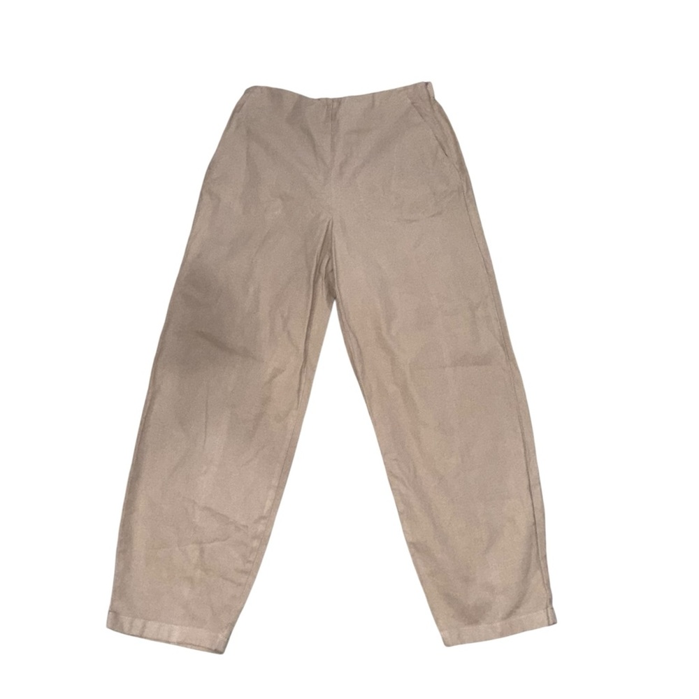Eileen Fisher Taupe Wide-Leg Trousers
